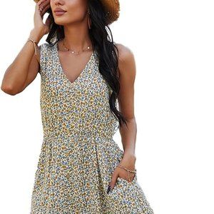 Temofon Women's Summer Dress Sleeveless Bohemian